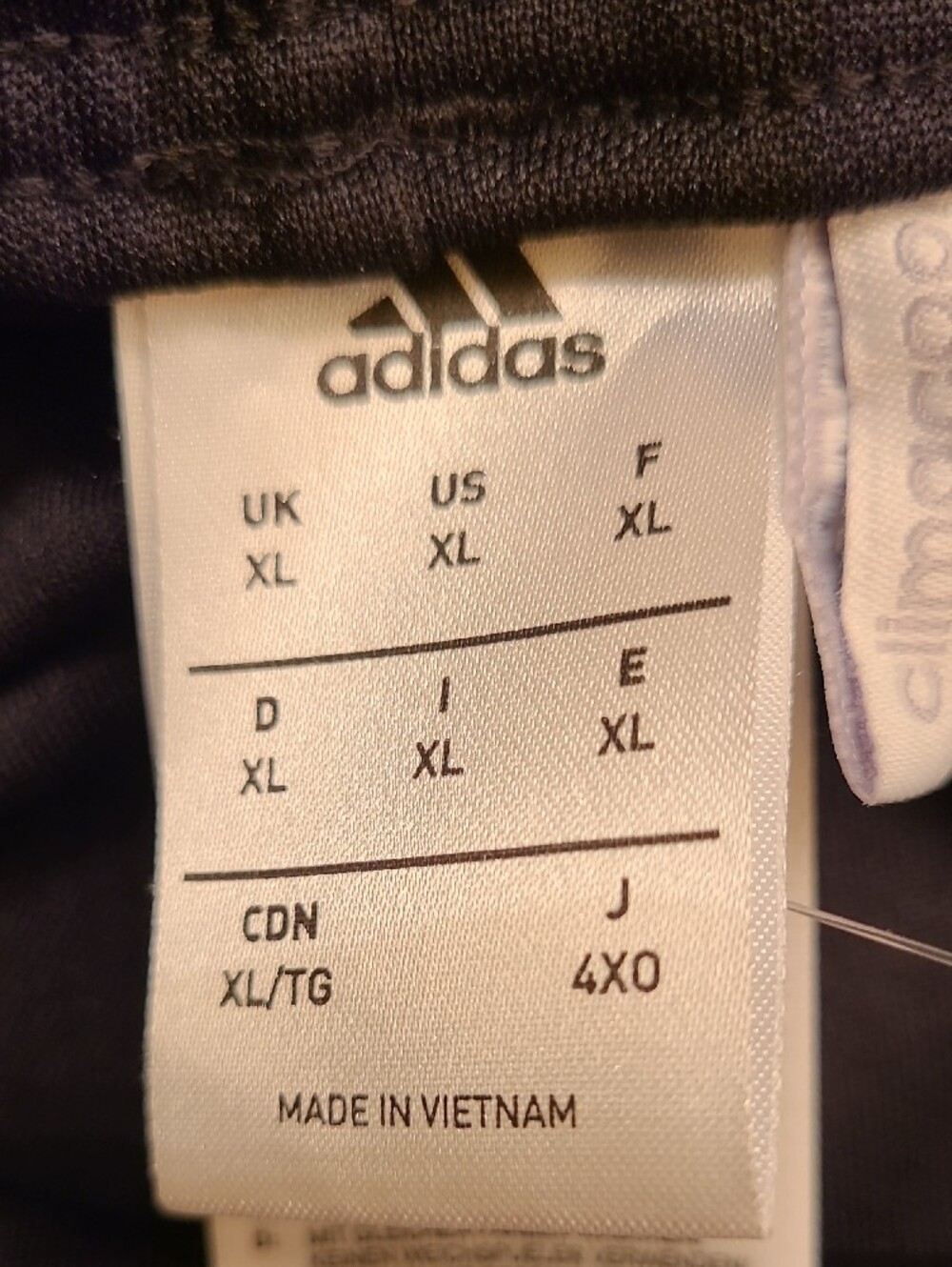 Unisex adidas Black Track Pants with White Three-Stripes Size XL NWT - Picture 3 of 8